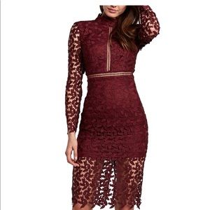 Bardot Alberta lace long sleeve body-con dress